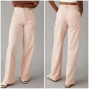 American Eagle Super High Rise Baggy Wide Leg Pants Pink 0